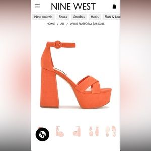 NEW Orange Platform Heel - Nine West Size 9